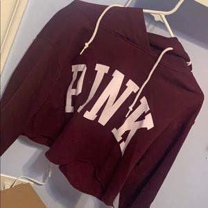 PINK cropped hoddie